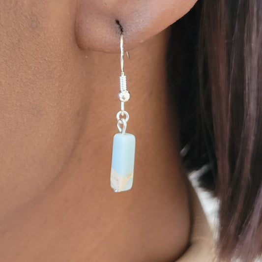 Dainty Aqua Terra  Jasper Earring