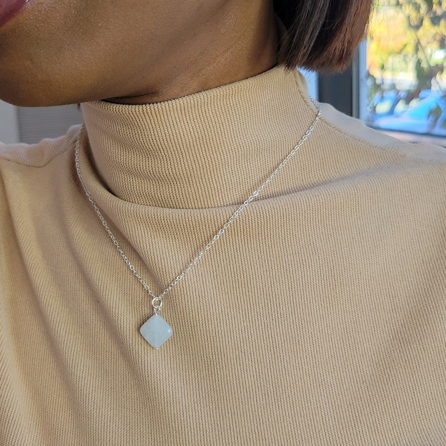 Blue Dainty Aventurine Necklace