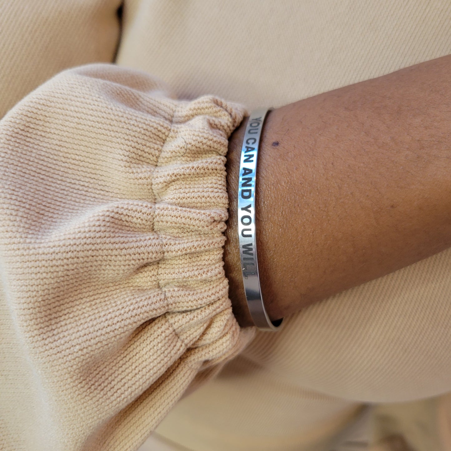 You Can and You Will Cuff Bracelet