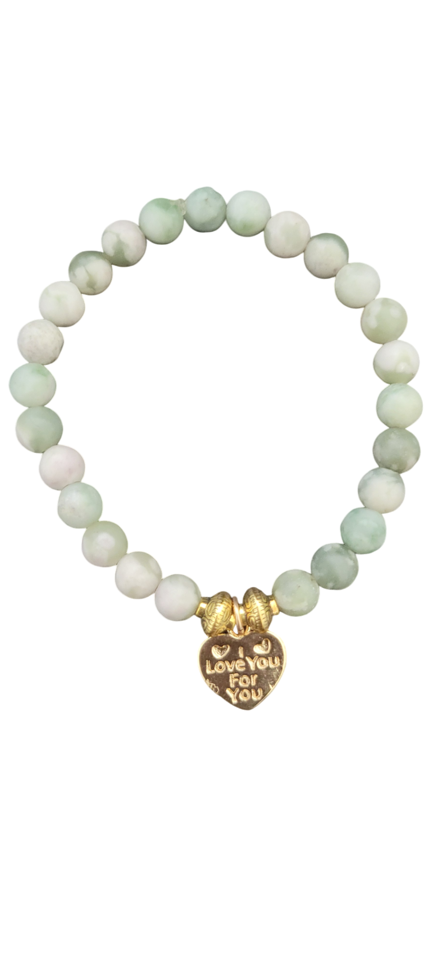 Natural Peace Jade I Love You for You Bracelet